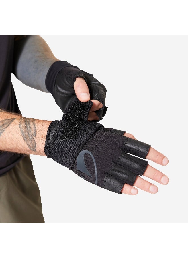 CORENGTH CORENGTH BY DECATHLON,Weight Training Gloves Wrist Support And Grip - Black  - Image 2