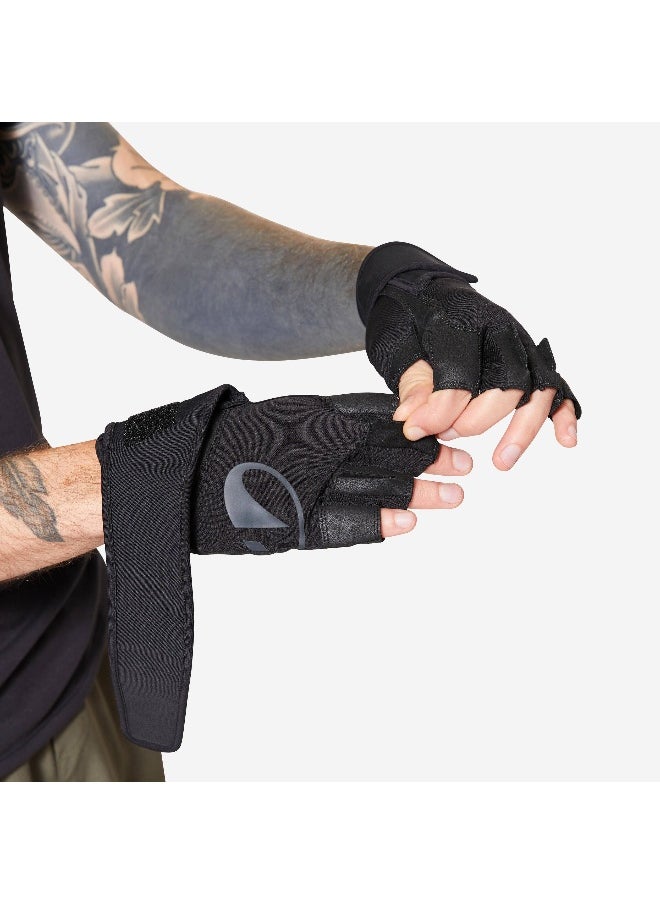 CORENGTH CORENGTH BY DECATHLON,Weight Training Gloves Wrist Support And Grip - Black  - Image 3