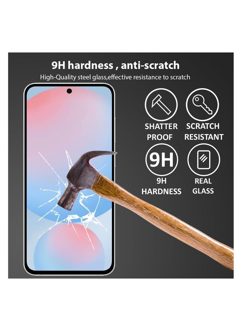 واقي شاشة متوافق مع واقي شاشة Samsung Galaxy S24 FE من الزجاج المقوى [مضاد للتوهج] [تغطية كاملة عالية الدقة] [تركيب سهل] [حساس للمس] - Image 3