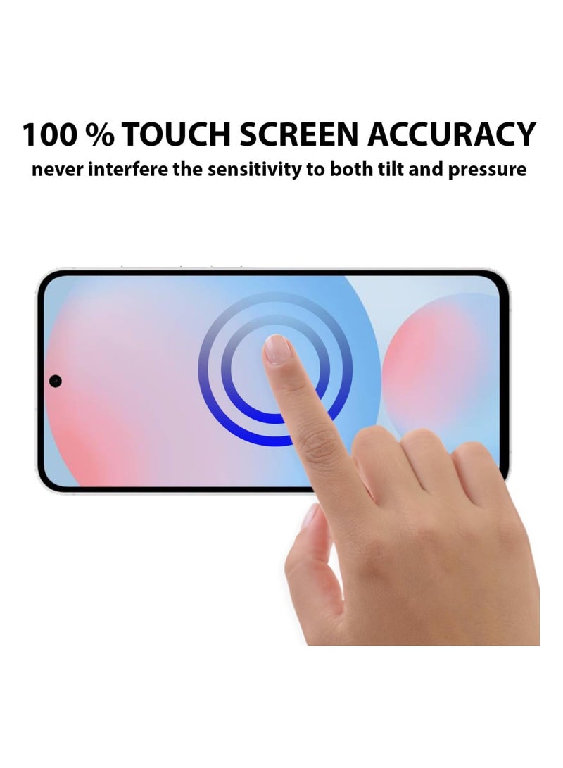 واقي شاشة متوافق مع واقي شاشة Samsung Galaxy S24 FE من الزجاج المقوى [مضاد للتوهج] [تغطية كاملة عالية الدقة] [تركيب سهل] [حساس للمس] - Image 4