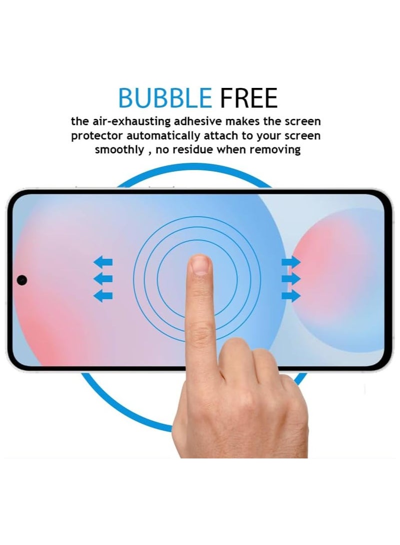 واقي شاشة متوافق مع واقي شاشة Samsung Galaxy S24 FE من الزجاج المقوى [مضاد للتوهج] [تغطية كاملة عالية الدقة] [تركيب سهل] [حساس للمس] - Image 5