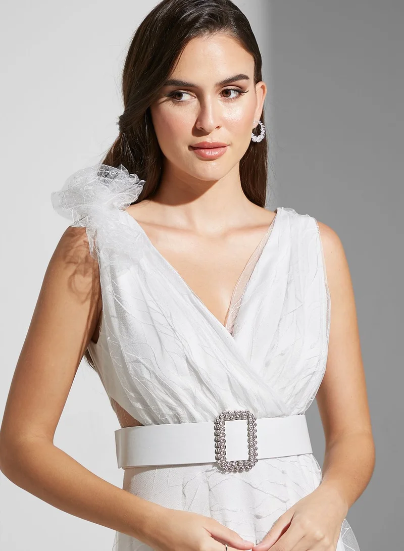 Namshi x Maryam Flared Net Gown