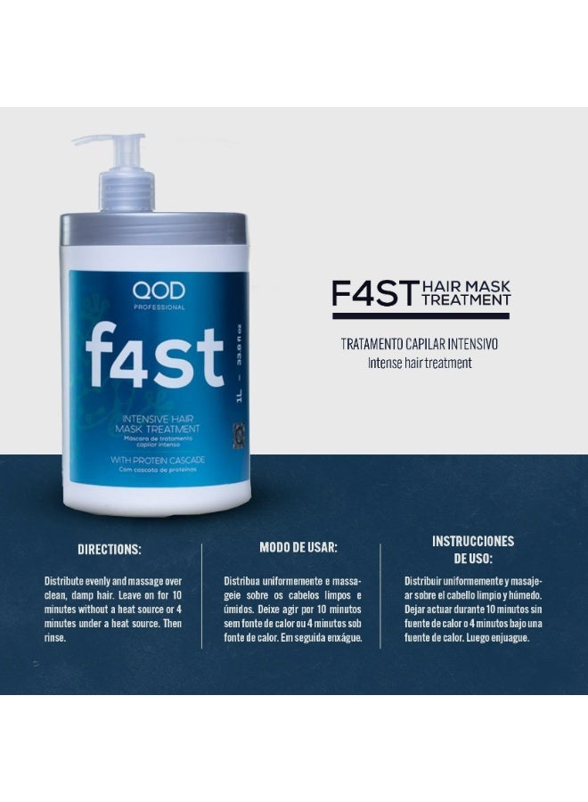 QOD PROFESSIONAL (f4st) Fast Hair MASK Treatment 1000ml - Image 3