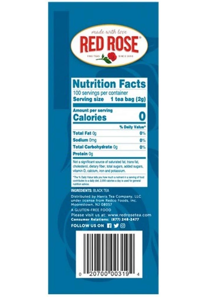 Red RoseTea Bags, 100-Count - Image 3