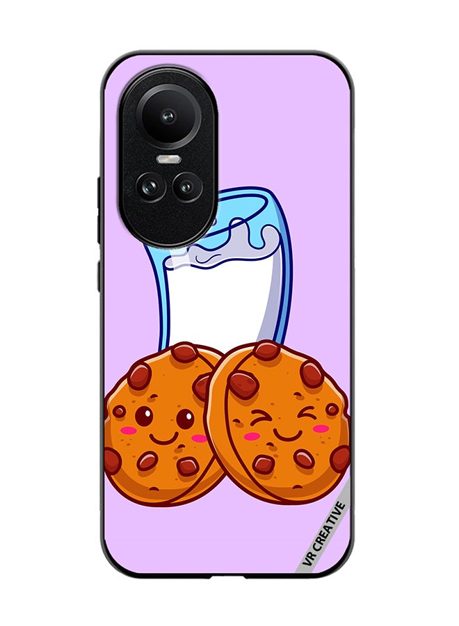 VR CREATIVE Protective Case Cover For Oppo Reno 10 Milk And Cookies Design Multicolour - Image 1