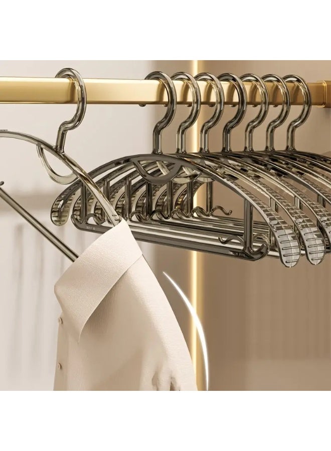 هابي هوم طقم من 5 قطع من الشماعات الأكريليك لتعليق الملابس والمعاطف والفساتين مقاومة للكسر بتصميم انسيابي وعريض علاقات أنيقة وعملية لتنظيم الدولاب وحماية الملابس من الانزلاق والتجعد - Image 5