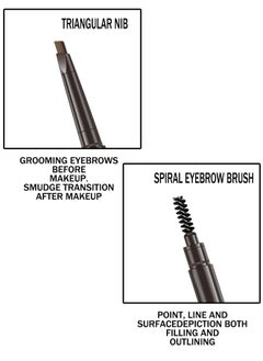 BONITO 2PCS 2 in 1 Brow Pencil（Light Brown+Black) Double-Sided, Fine Tip, Shapes, Defines, And Fills Brows  - Image 4