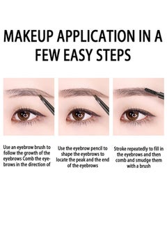 BONITO 2PCS 2 in 1 Brow Pencil（Light Brown+Black) Double-Sided, Fine Tip, Shapes, Defines, And Fills Brows  - Image 3