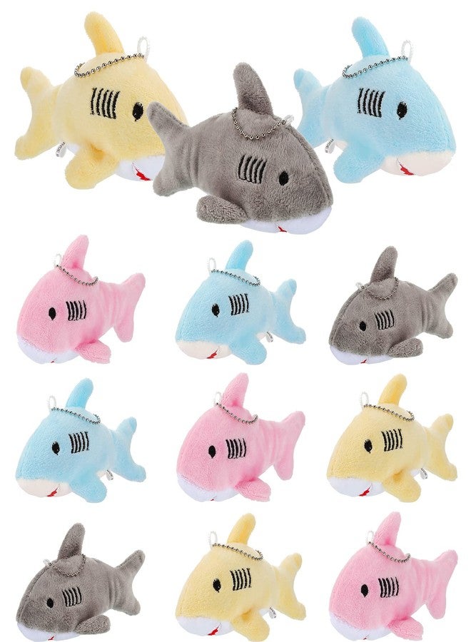 Chalyna Mini Stuffed Animal Soft Shark Plush Toys Shark Bulk Party Favors Tiny Ocean Animal Toys for Baby Kids Stuffs, 4.7 Inch(No Light,Multicolor) - Image 1