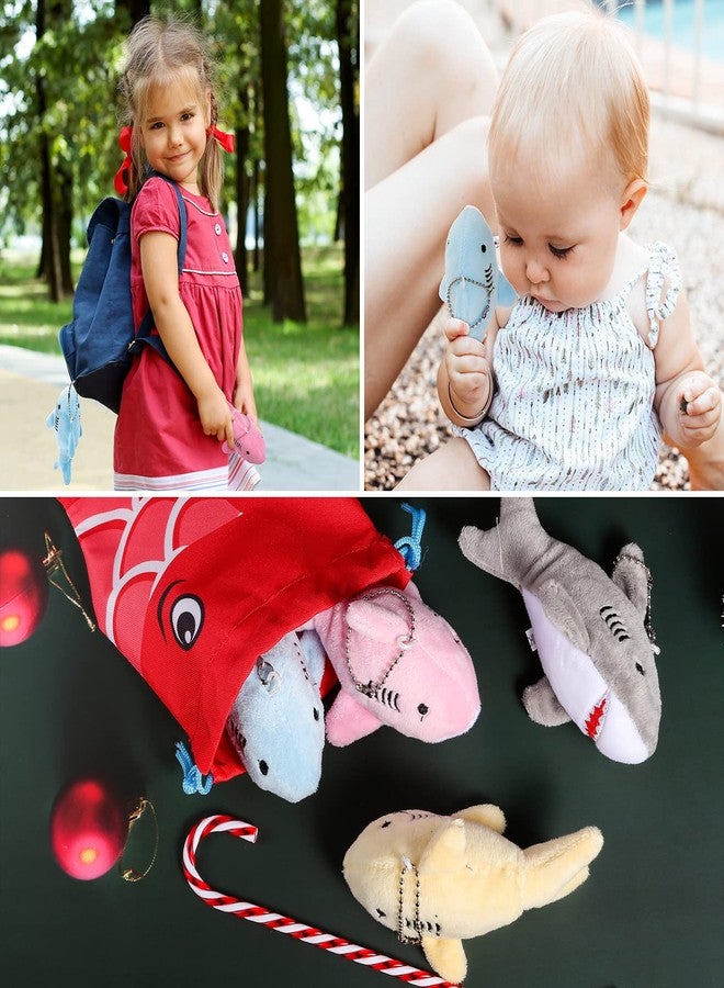 Chalyna Mini Stuffed Animal Soft Shark Plush Toys Shark Bulk Party Favors Tiny Ocean Animal Toys for Baby Kids Stuffs, 4.7 Inch(No Light,Multicolor) - Image 5