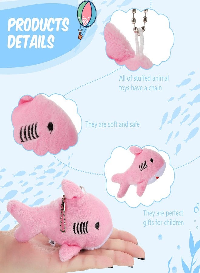 Chalyna Mini Stuffed Animal Soft Shark Plush Toys Shark Bulk Party Favors Tiny Ocean Animal Toys for Baby Kids Stuffs, 4.7 Inch(No Light,Multicolor) - Image 3
