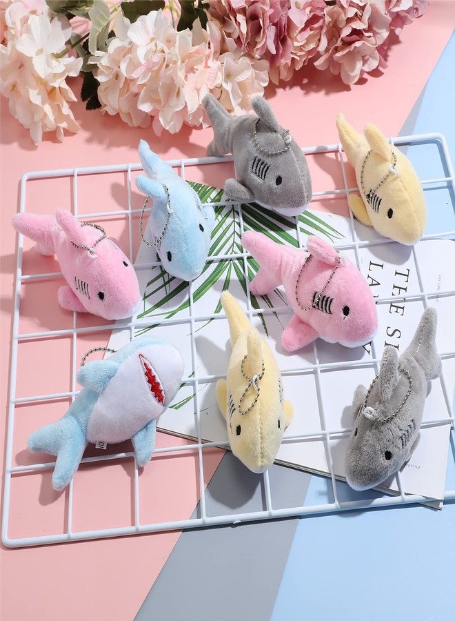 Chalyna Mini Stuffed Animal Soft Shark Plush Toys Shark Bulk Party Favors Tiny Ocean Animal Toys for Baby Kids Stuffs, 4.7 Inch(No Light,Multicolor) - Image 4