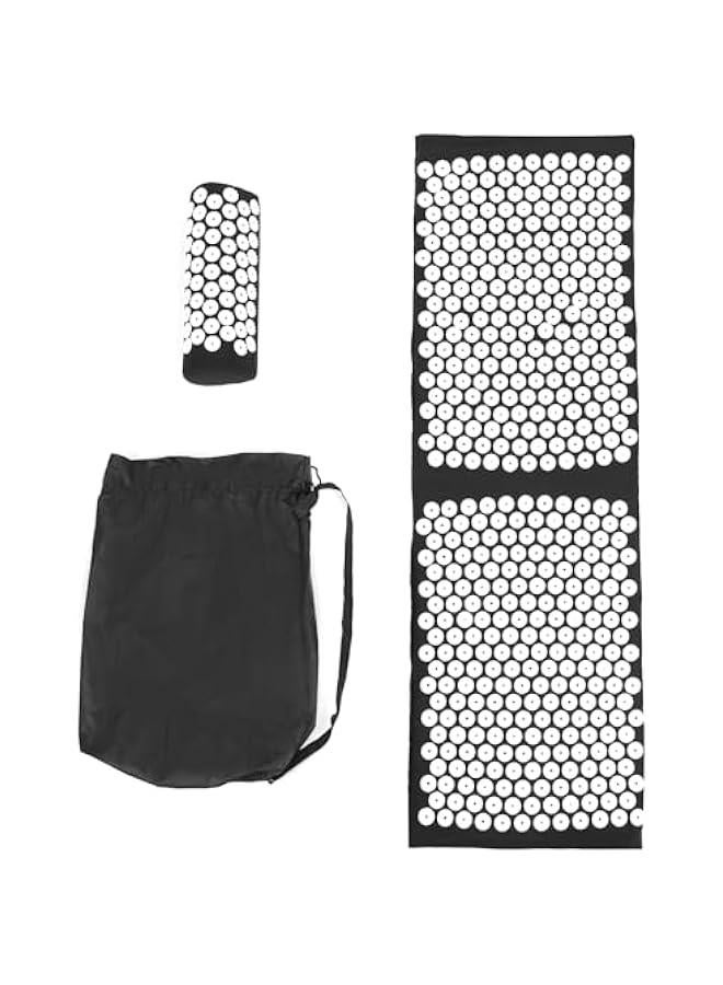 Arabest Acupressure Mat and Pillow Set – Extra Long 47x16.5 – Neck & Back Pain Relief and Muscle Relaxation – Stress Relief Gift – Black  - Image 2