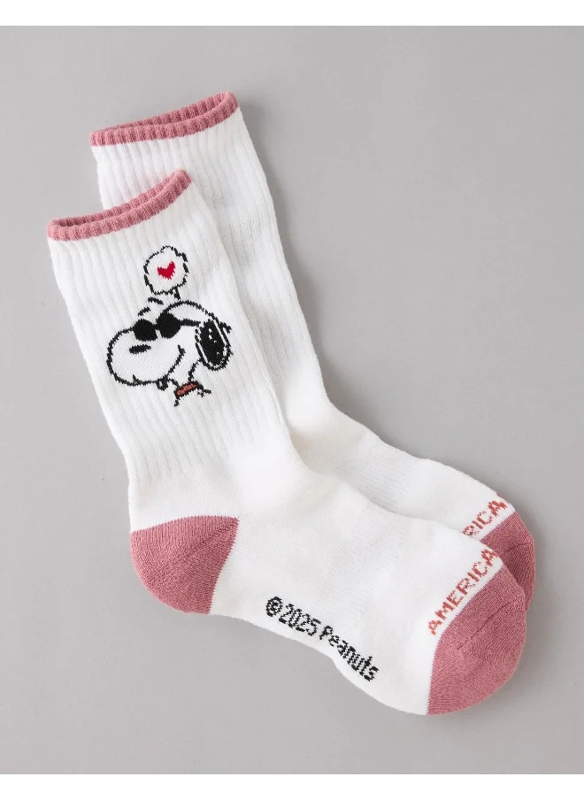 امريكان ايجل AE Snoopy Valentine's Day Crew Socks