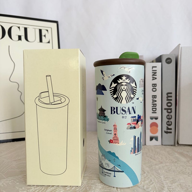 Spring Flower New Arrival: Stylish Starbucks 304 Stainless Steel Coffee Cup - Portable & Insulated