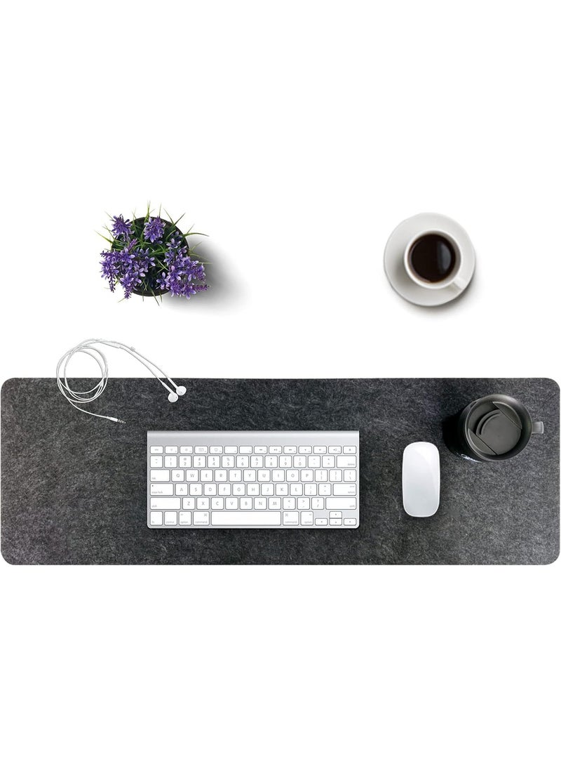 Mousepad,Non-slip Felt Desk Mat,Mouse base, Black - Image 3