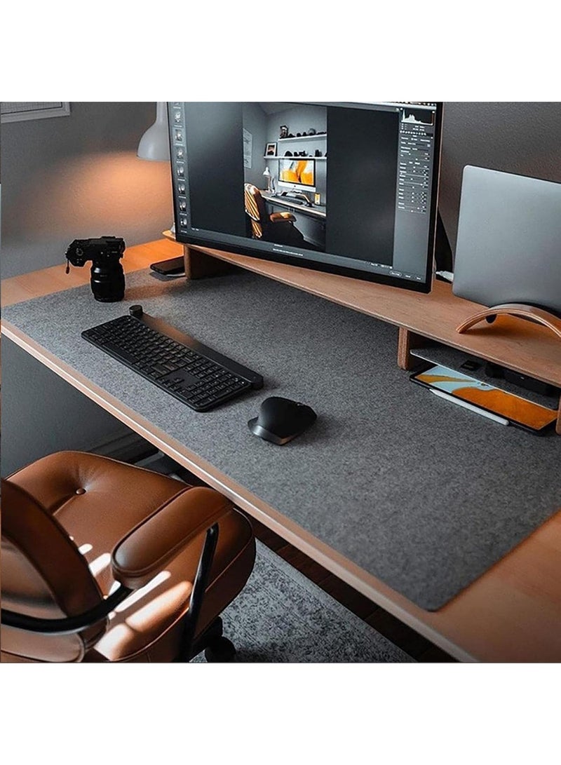 Mousepad,Non-slip Felt Desk Mat,Mouse base, Black - Image 4