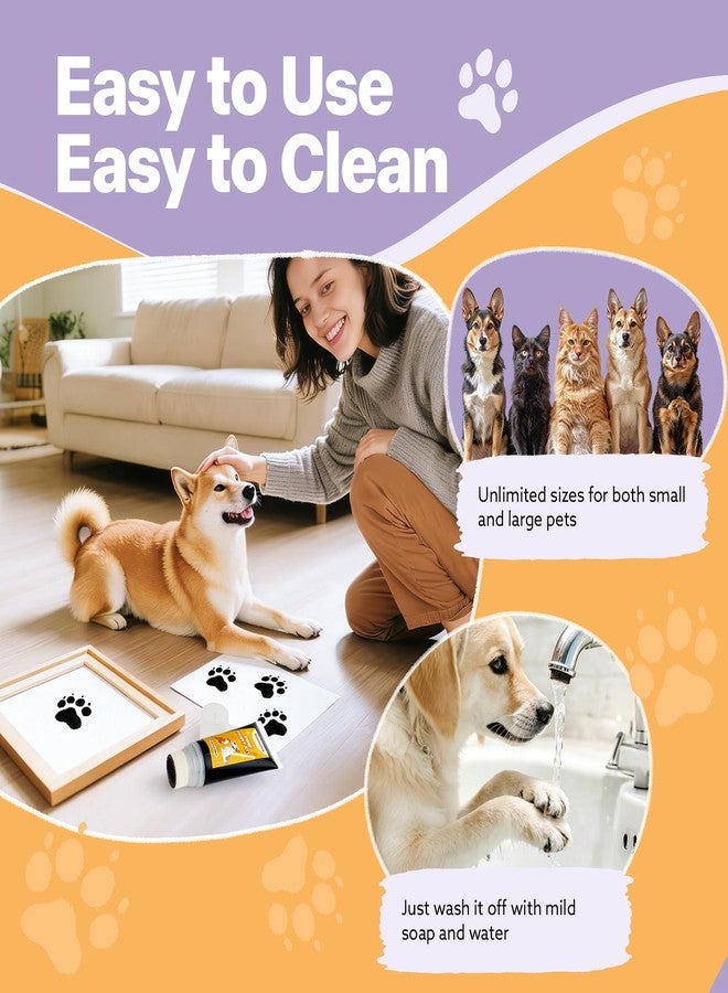 Noosuna 1.69 fl oz Dog Safe Paint for Paws with Sponge Applicator, Non-Toxic and Washable, Paw Print Kit for Dogs Suitable for Cat and Dog Paw Print Keepsakes, DIY Pet Gifts - Image 4