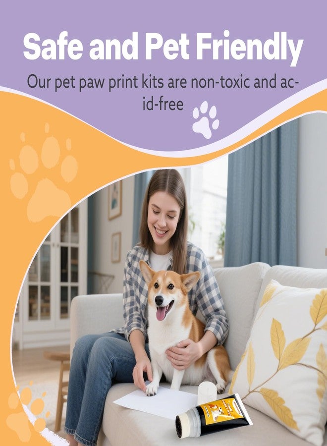 Noosuna 1.69 fl oz Dog Safe Paint for Paws with Sponge Applicator, Non-Toxic and Washable, Paw Print Kit for Dogs Suitable for Cat and Dog Paw Print Keepsakes, DIY Pet Gifts - Image 3