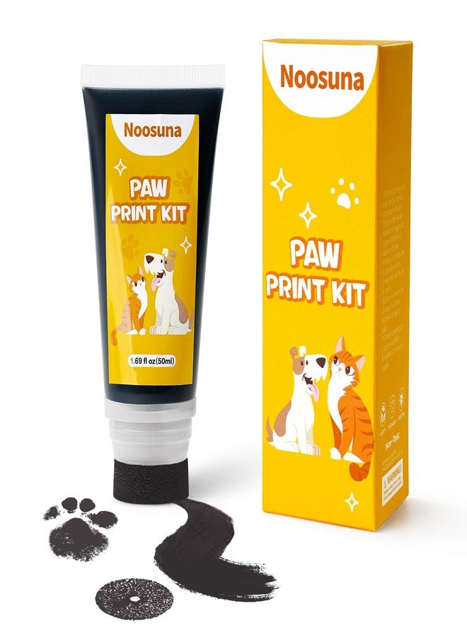 Noosuna 1.69 fl oz Dog Safe Paint for Paws with Sponge Applicator, Non-Toxic and Washable, Paw Print Kit for Dogs Suitable for Cat and Dog Paw Print Keepsakes, DIY Pet Gifts - Image 1