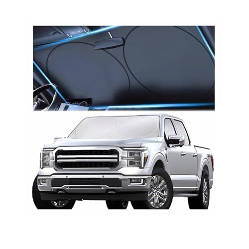Autopect Windshield Sun Shade, Reflective Sunshade for Car Windshield with Mirror Cut-Out, Blocks 99% UV Rays & Keeps Vehicle Cool, Fits Cars, Trucks, SUVs & Vans, Fade-Resistant, (X-Large) - Image 1