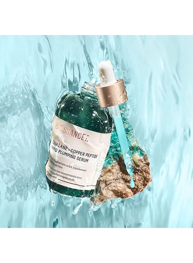 BIOSSANCE Squalane + Copper Peptide Rapid Plumping Serum-Powerfully Hydrating Face Serum that Instantly Plumps and Firms with Collagen Boosting Copper Peptides 50ML - Image 4