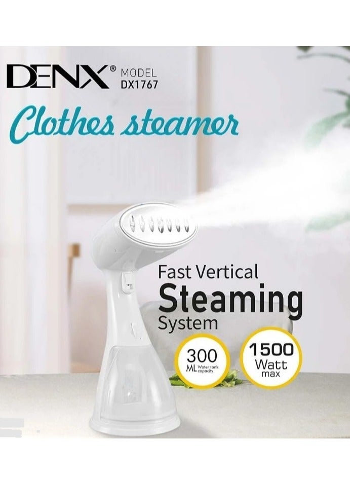 Denx Portable steamer suitable for all types of clothes, with a power of 1500 watts, - Image 3