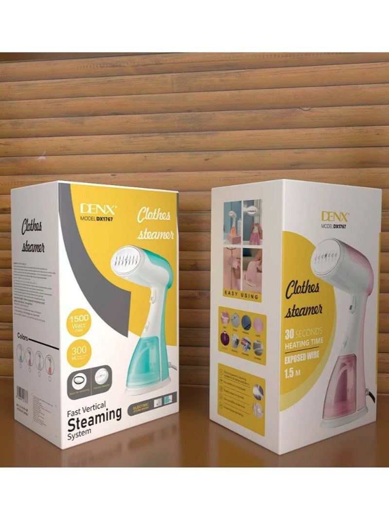 Denx Portable steamer suitable for all types of clothes, with a power of 1500 watts, - Image 4