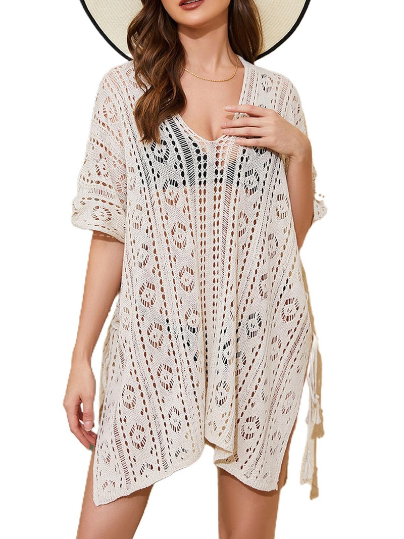 DingCo Swimsuit Coverup for Women Beach Crochet Swim Cover Up Bathing suit cover ups for women - Classic Basics - Image 1