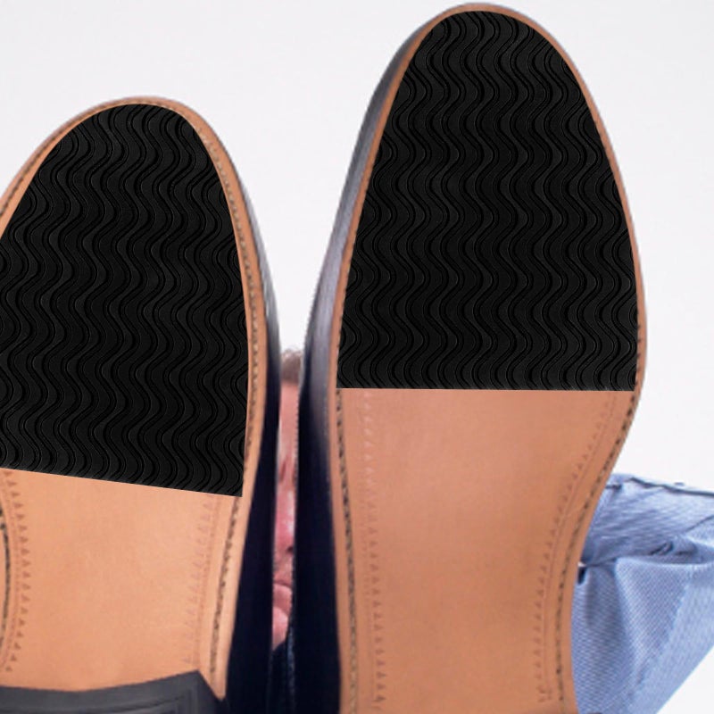 Non Slip Self Adhesive Heel Cushion Pads Water Ripple Texture Black Anti Wear Shock Absorbing - Image 4