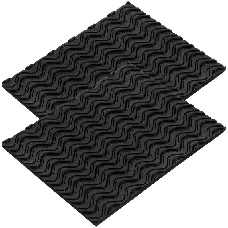 Non Slip Self Adhesive Heel Cushion Pads Water Ripple Texture Black Anti Wear Shock Absorbing - Image 2