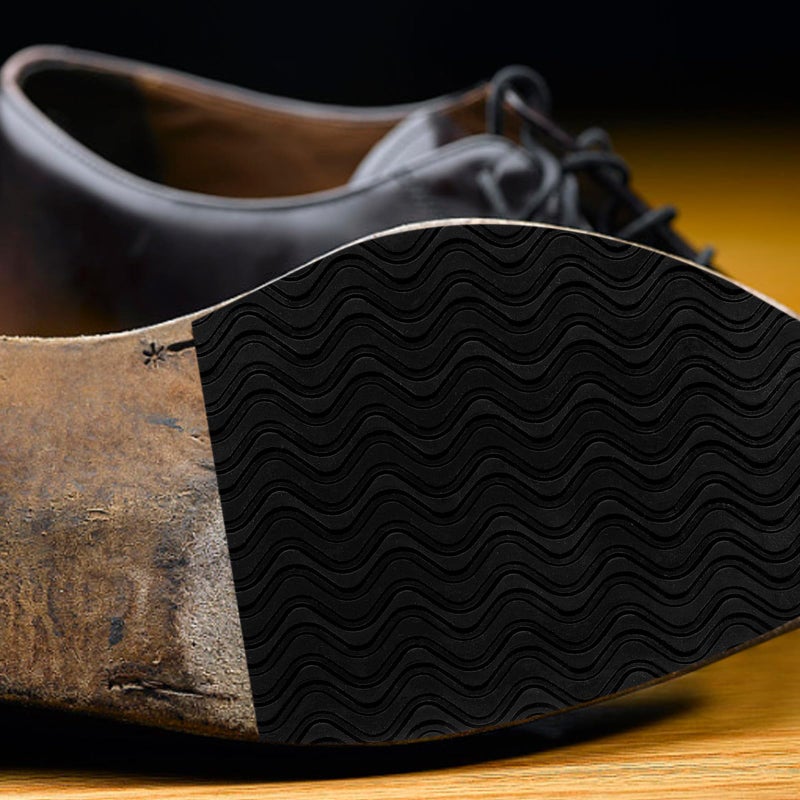 Non Slip Self Adhesive Heel Cushion Pads Water Ripple Texture Black Anti Wear Shock Absorbing - Image 3