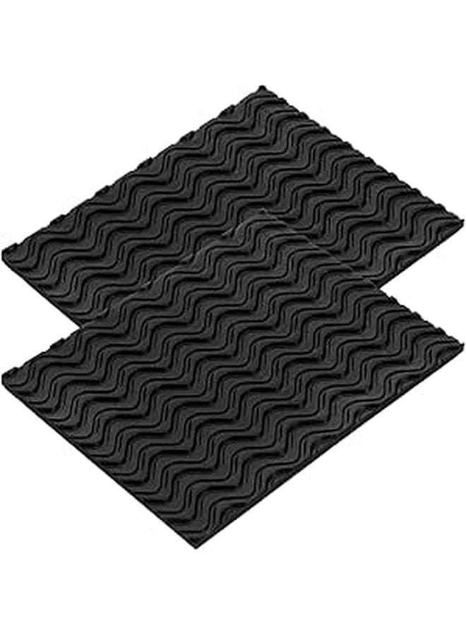Non Slip Self Adhesive Heel Cushion Pads Water Ripple Texture Black Anti Wear Shock Absorbing - Image 1