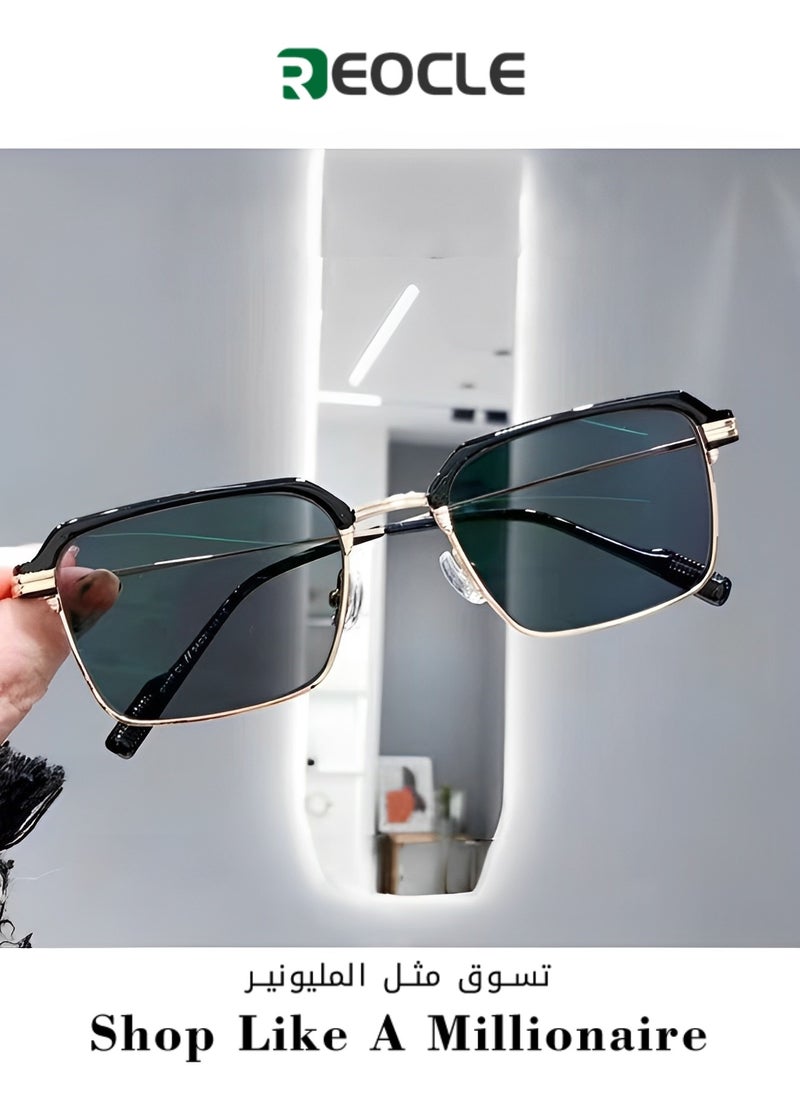 REOCLE - Multifocus Reading Glasses Progressive Multifocal Reader Anti Blue Light Computer Frame Eyeglasses Multi Focus Transition Eyeglasses - Image 1