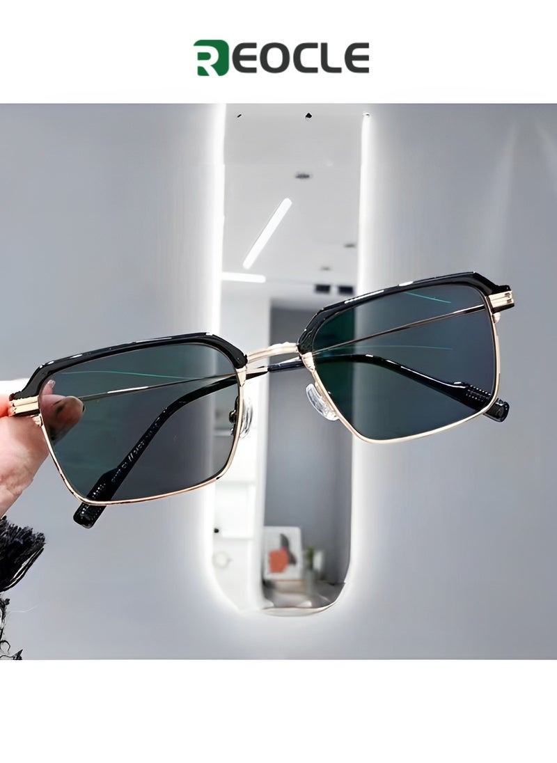 REOCLE - Multifocus Reading Glasses Progressive Multifocal Reader Anti Blue Light Computer Frame Eyeglasses Multi Focus Transition Eyeglasses - Image 1