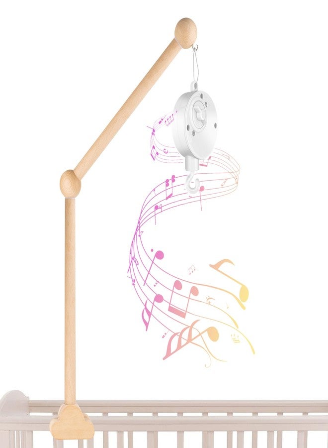 YSSPPOY Crib Mobile Arm with Rotating Music Box, Wooden Mobile Holder for Crib, 23 Inch Baby Mobile Arm for Infant Bedroom Hanging - Image 1