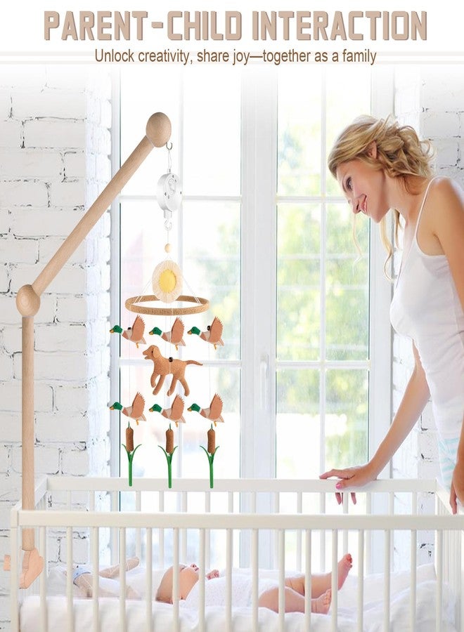 YSSPPOY Crib Mobile Arm with Rotating Music Box, Wooden Mobile Holder for Crib, 23 Inch Baby Mobile Arm for Infant Bedroom Hanging - Image 2
