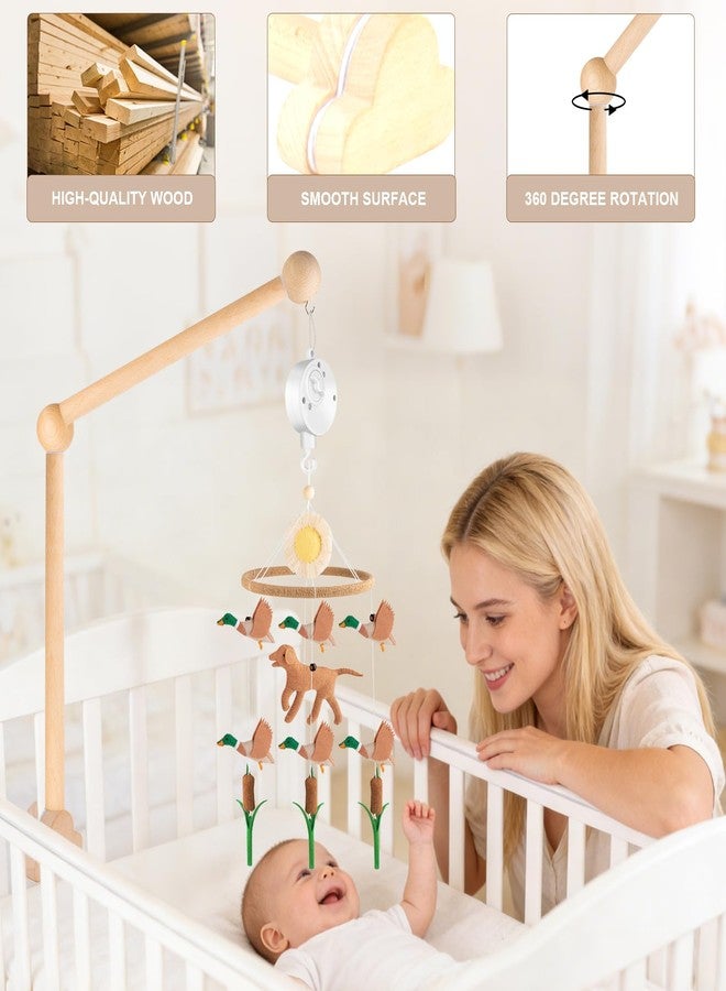 YSSPPOY Crib Mobile Arm with Rotating Music Box, Wooden Mobile Holder for Crib, 23 Inch Baby Mobile Arm for Infant Bedroom Hanging - Image 5