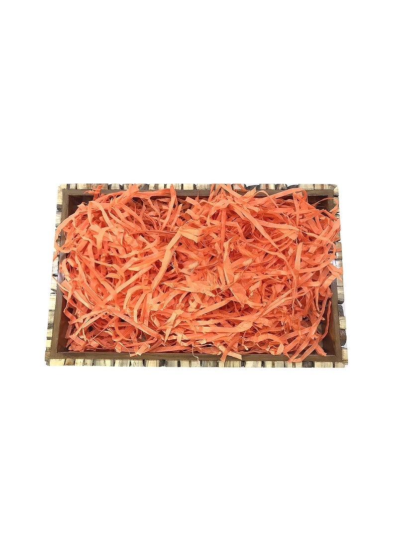 ECO SARRAS Eco Sarras Textured Orange Colour shredded paper crinkle paper grass strips gift tray decoration gift hamper decorations gift box fillers wedding birthday valentines day gift 500 Grams  - Image 5