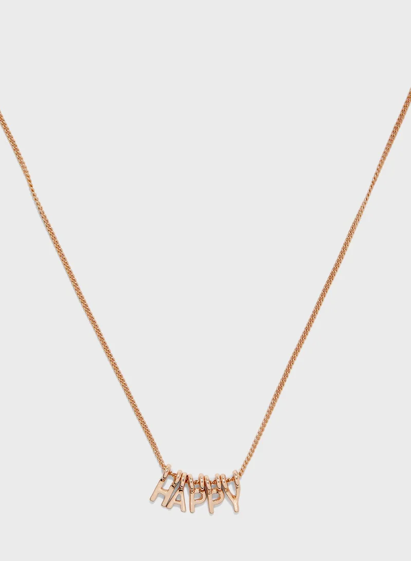 FOREVER 21 Happy Pendant Necklace