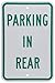 SmartSign SmartSign "Parking In Rear" Sign By  | 12" x 18" 3M Engineer Grade Reflective Aluminum - Image 2