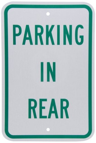 SmartSign SmartSign "Parking In Rear" Sign By  | 12" x 18" 3M Engineer Grade Reflective Aluminum - Image 1
