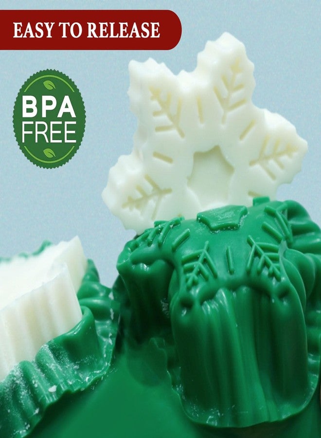 HKNMTT Christmas Silicone Soap Molds, 4 PCS Large Size Xmas Soap Cake Mold Set, 3D Tree Snowflake Gingerbread Santa Snowman Moulds for Home DIY Gifts Candles Chocolate Ice Cube Bath Bombs Jelly - Image 3