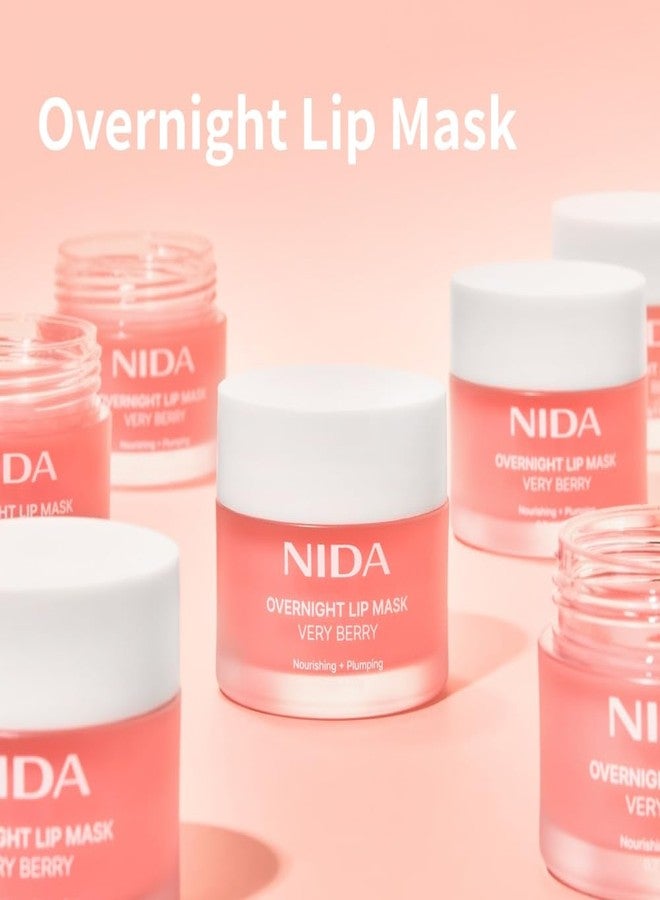 NIDA Overnight Lip Mask - Very Berry | Intense Hydration & Plumping Sleeping Mask for Dry, Chapped Lips | 0.7 oz., 20g - Image 2