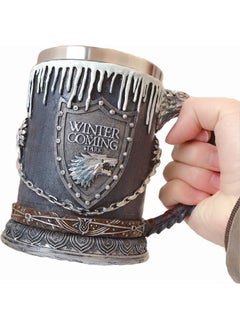 Hediyesahibi Gift Holder Game Of Thrones Stark Mug 3D Engraved Stainless Steel Mug  - Image 1