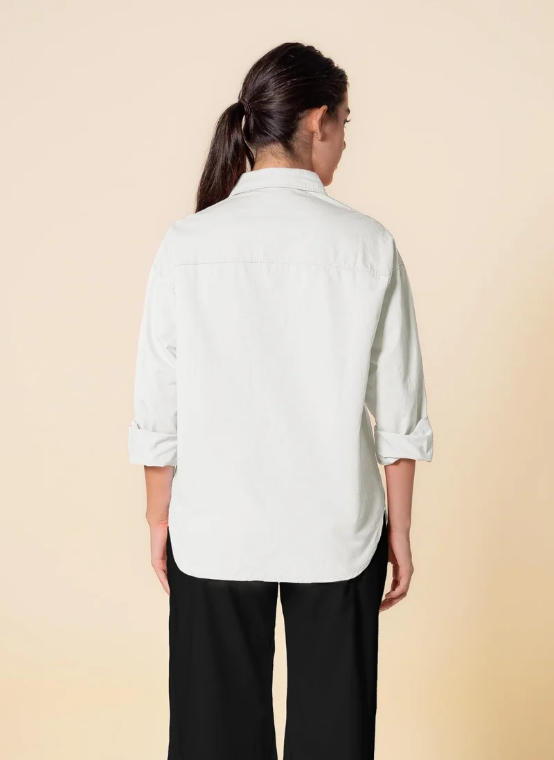 SHAPES COTTON BLEND SHIRT