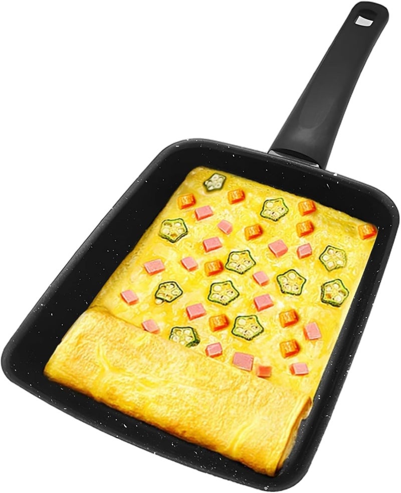 Comal para Tortillas, Nonstick Pancake Griddle Stovetop with Handle Even Heat Cast Iron Grill Pan Lightweight Flat Pan for Eggs, Bacon, Breakfast 7.5×6in Stove Top Griddle - Image 1