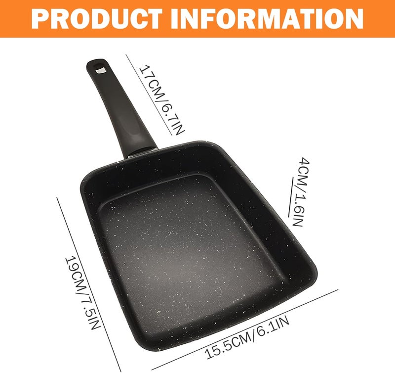 Comal para Tortillas, Nonstick Pancake Griddle Stovetop with Handle Even Heat Cast Iron Grill Pan Lightweight Flat Pan for Eggs, Bacon, Breakfast 7.5×6in Stove Top Griddle - Image 4