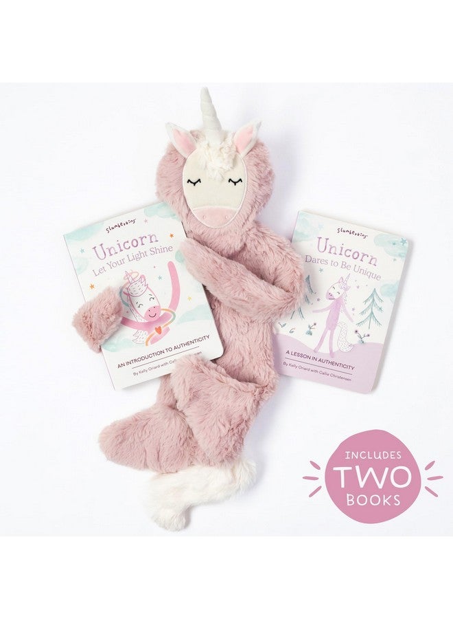 Slumberkins مجموعة كاملة من دمى سليبريكنز يونيكورن و 2 كتاب لوحي | تعزز الأصالة والثقة والصداقة الصحية | أدوات اجتماعية عاطفية للأعمار من 0 وما فوق (دمية يونيكورن + 2 كتاب لوحي) - Image 2