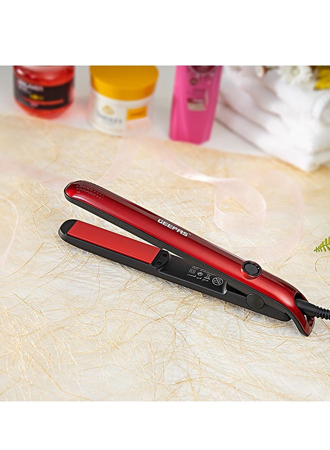 GEEPAS مكواة فرد الشعر من السيراميك، 35 واط، GH8722، درجة الحرارة القصوى 210 درجة مئوية، لوحة عائمة، سلك دوار، مكواة فرد الشعر مناسبة للسفر - Image 4